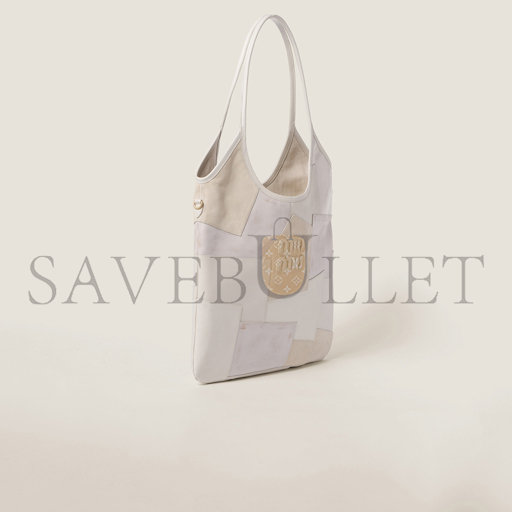 MIU MIU IVY LEATHER PATCHWORK HANDBAG 5BG231 (40*35cm) MIU MIU IVY LEATHER PATCHWORK HANDBAG 5BG231 (40*35cm)